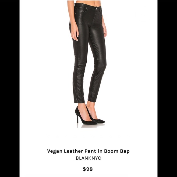NWT Blanknyc Vegan Leather Pant in Boom Bap. - Picture 2 of 16